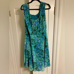 Knee length tea dress.